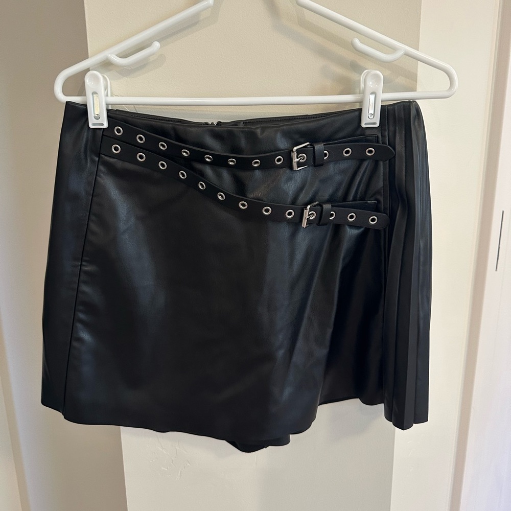 Zara leather skort
